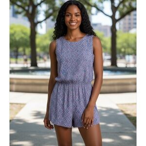 GAP Womens Junior Geometric Blue and Pink One Piece size M